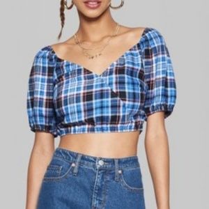 Plaid crop top